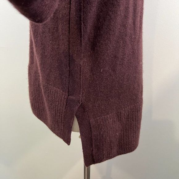 NWOT NORDSTROM Signature Funnel Neck Cashmere Sweater in Brown Chocolate (XS) - Picture 5 of 9